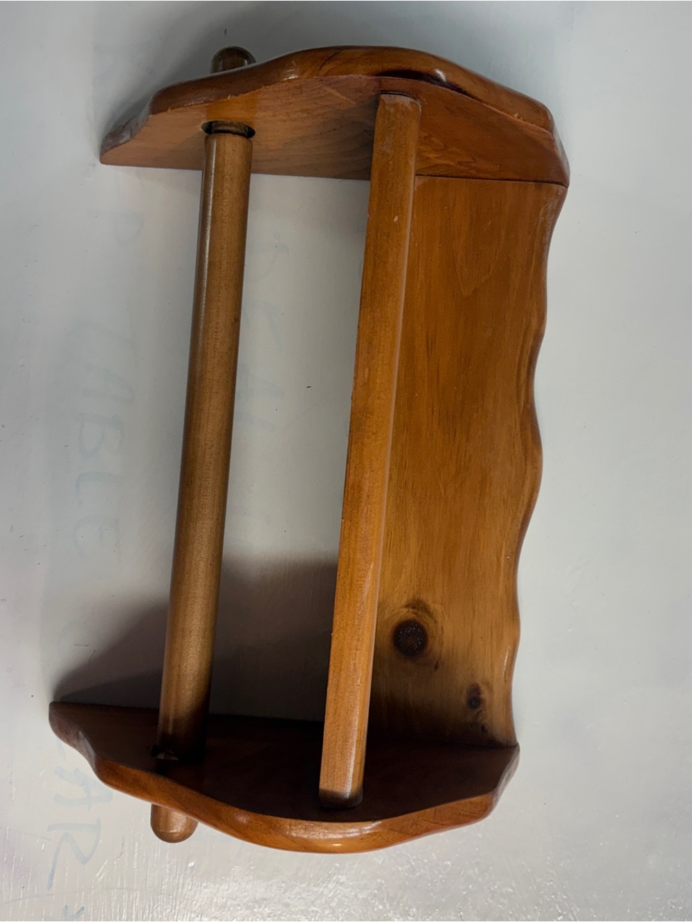 Vintage wooden paper towel holder